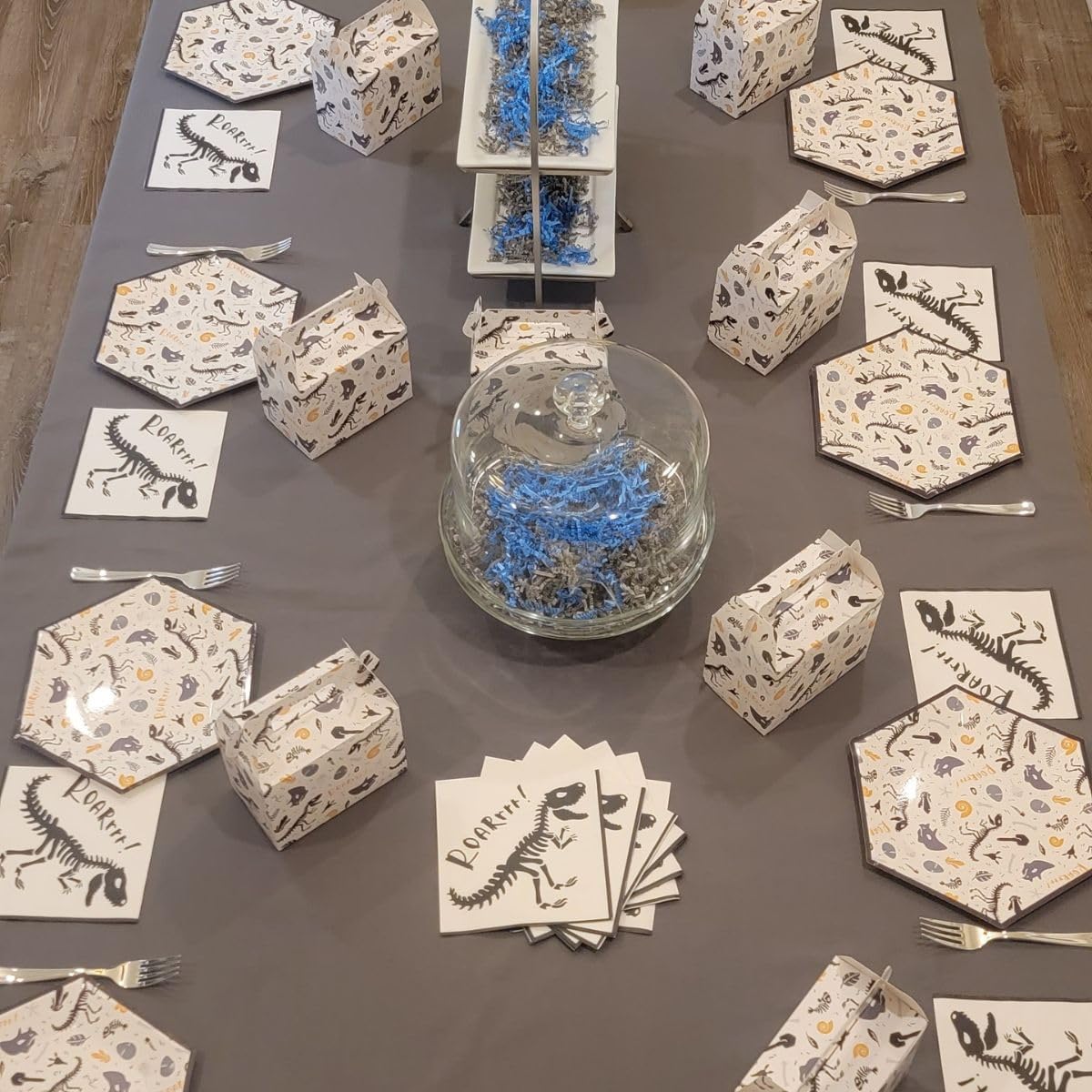 Dinosaur Themed Jurassic Boutique Party Package for Kids - 48 Count with 24 Plates and 24 Napkins - Perfect for Birthdays, Baby Showers & School Events by T and C Party Supply - T and C Party Supply T and C Party Supply