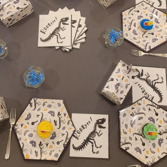 Dinosaur Themed Jurassic Boutique Party Package for Kids - 48 Count with 24 Plates and 24 Napkins - Perfect for Birthdays, Baby Showers & School Events by T and C Party Supply - T and C Party Supply T and C Party Supply