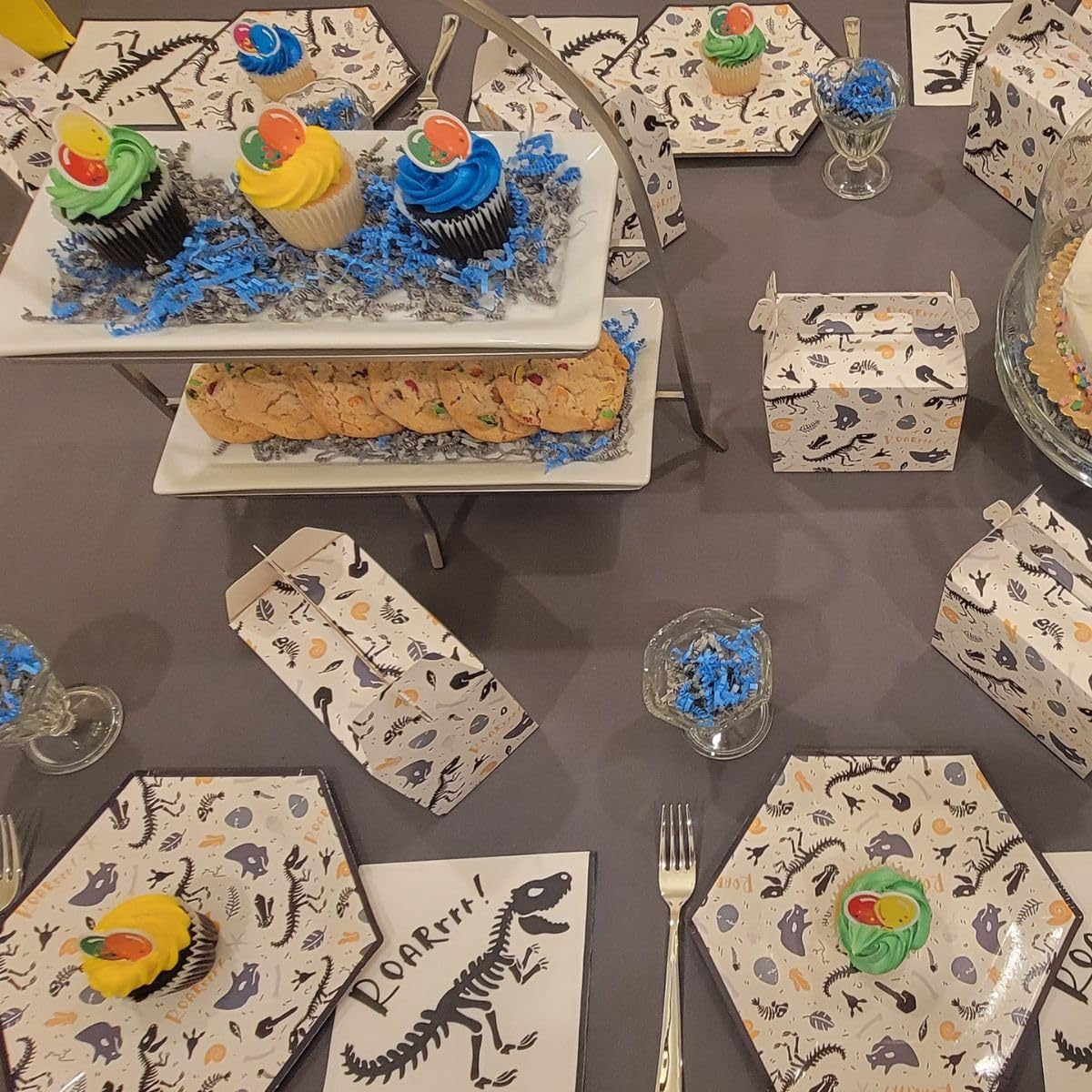 Dinosaur Themed Jurassic Boutique Party Package for Kids - 48 Count with 24 Plates and 24 Napkins - Perfect for Birthdays, Baby Showers & School Events by T and C Party Supply - T and C Party Supply T and C Party Supply