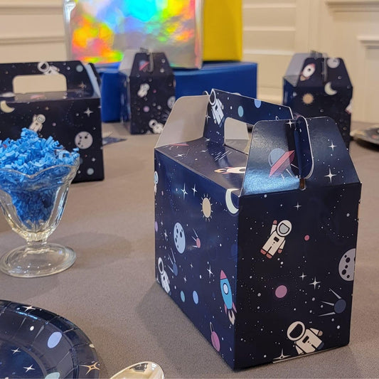 Outer Space Themed Boutique Package Add On for Kids - 24 Count Goodie Favor Boxes - Perfect for Birthdays, School Events & Astrological Viewing by T and C Party Supply - T and C Party Supply T and C Party Supply