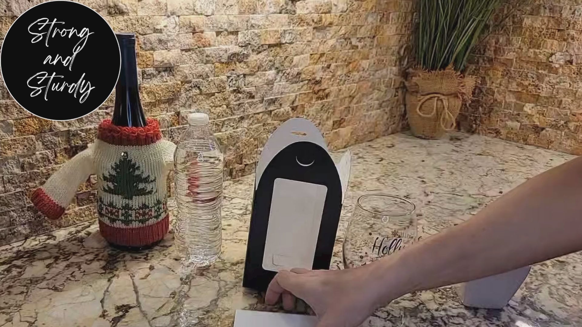 Sparkle Celebrations Black Sparkling Wedding Favor Box Strong Sturdy Video showing the superior weight holding ability