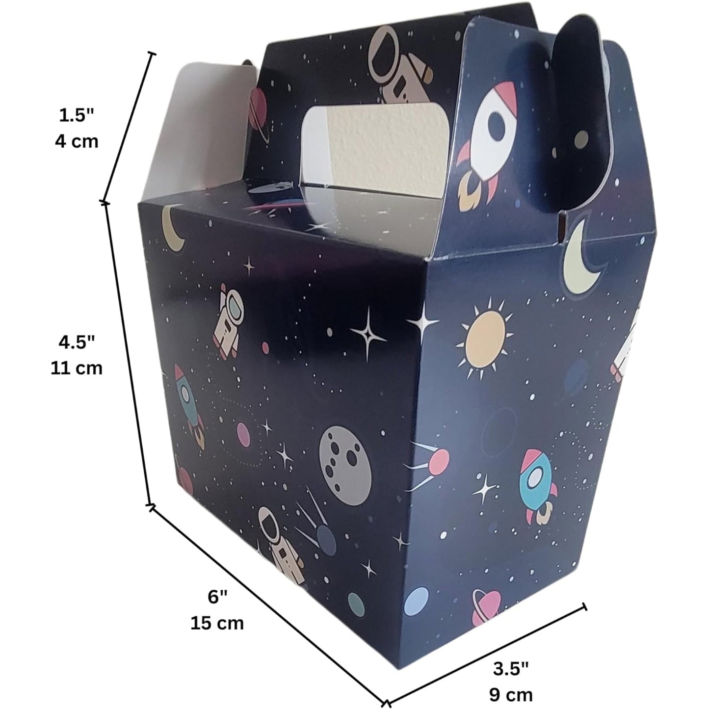 Outer Space Themed Boutique Complete Party Package for Kids - 36 Count with Plates, Napkins, Goodie Boxes - Perfect for Birthdays, School Events & Astrological Viewing by T and C Party Supply - T and C Party Supply T and C Party Supply