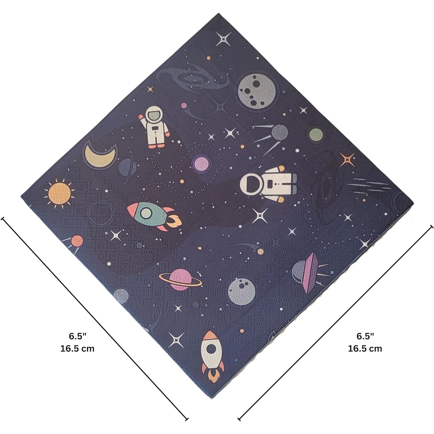 Outer Space Themed Boutique Complete Party Package for Kids - 36 Count with Plates, Napkins, Goodie Boxes - Perfect for Birthdays, School Events & Astrological Viewing by T and C Party Supply - T and C Party Supply T and C Party Supply